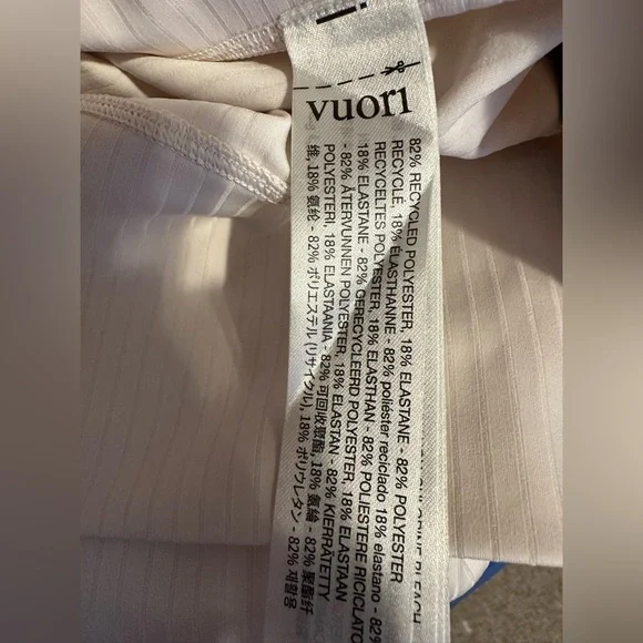 Vuori Inversion Ribbed Cream Marshmallow Leggings Size Small - Picture 7 of 9